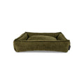 Lex&Max Estocolmo - Cama para perros - Ortopédica - Verde oscuro - 100 × 80 cm