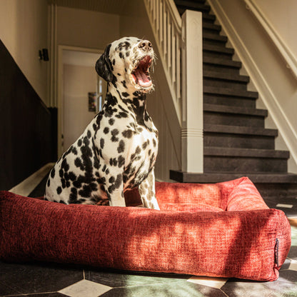 Lex&Max Vienna - Cama para perros - Ortopédica - Burdeos - 100 × 80 cm