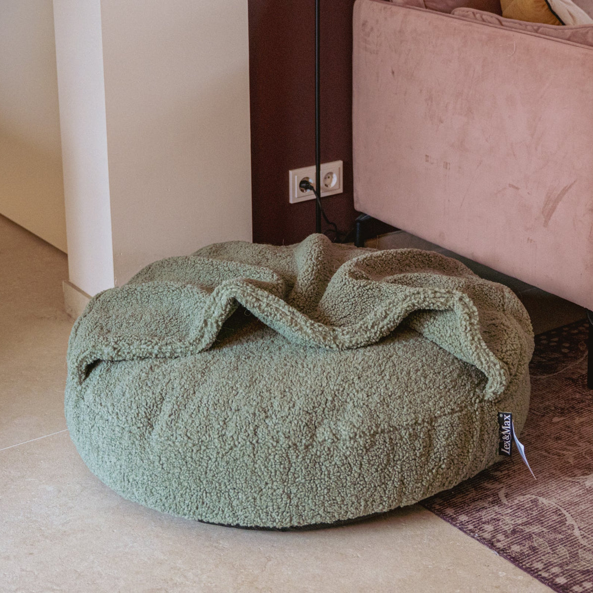 Lex&Max Hoodie - Honden- en Kattenmand - Orthopedisch - Groen - 90cm Ø