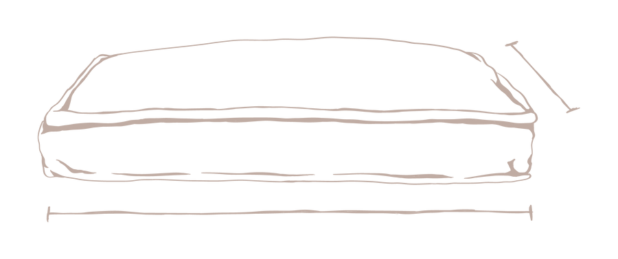 Lex&Max Mumbai - Hondenmatras - Orthopedisch - Zand - 75 × 50 × 10 cm